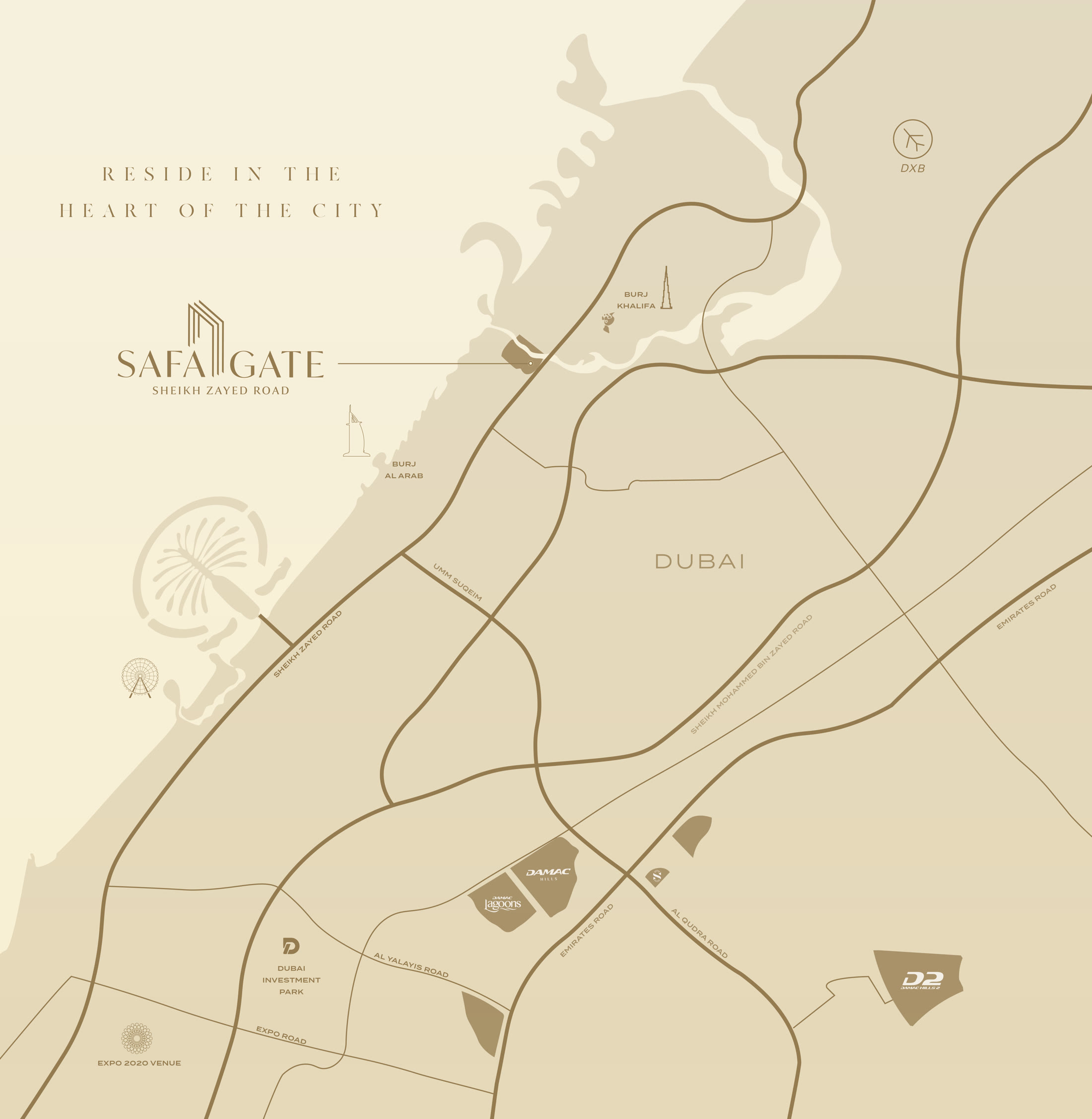 Safa Gate — Sheikh Zayed Road location map